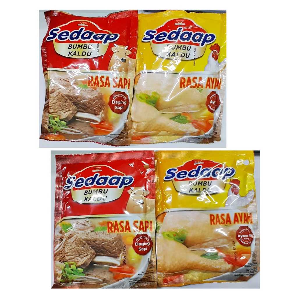 

Sedaap Kaldu Bumbu Masak Rasa Sapi Ayam 100 & 250 Gram