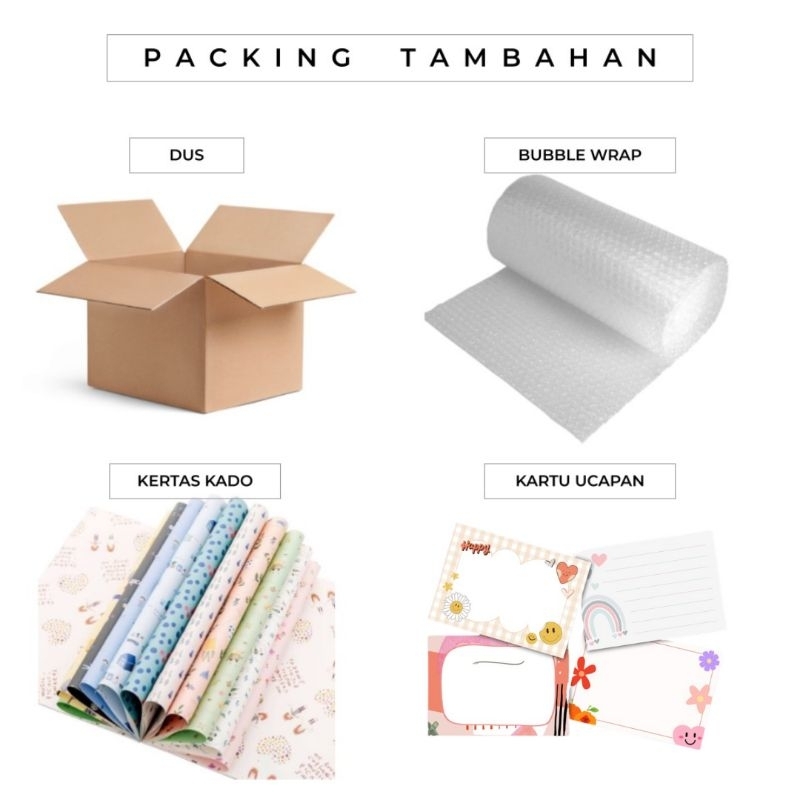 

PACKING KADO / BUBBLE / KARDUS EXTRA SAFETY KEMASAN TAMBAHAN