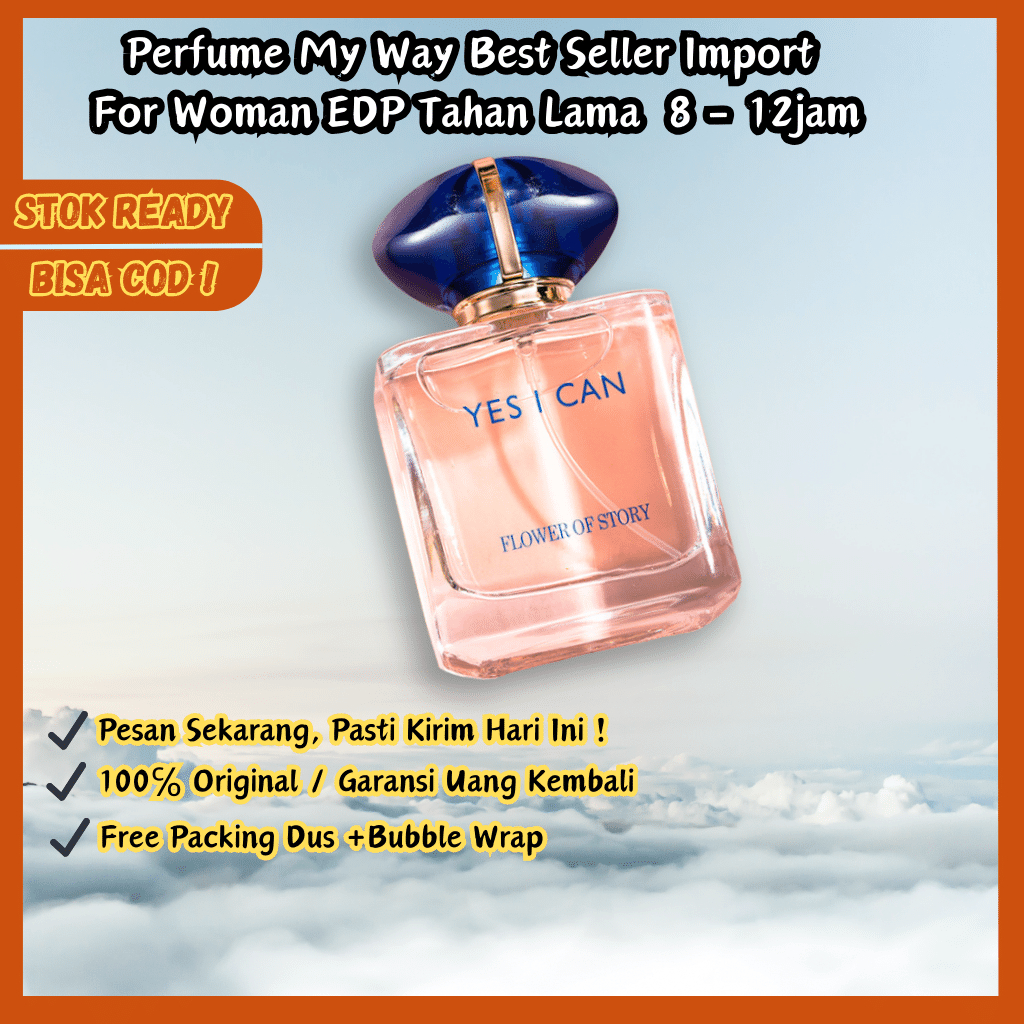 [Bisa COD] Parfume My Way Wanita Edp 50ml Wewangian Feminim, Lembut, Segar, Elegan dan Tahan Lama 10