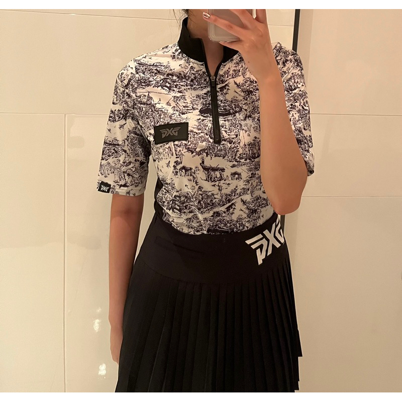 duniagolf PG forest golf polo baju golf wanita zipper
