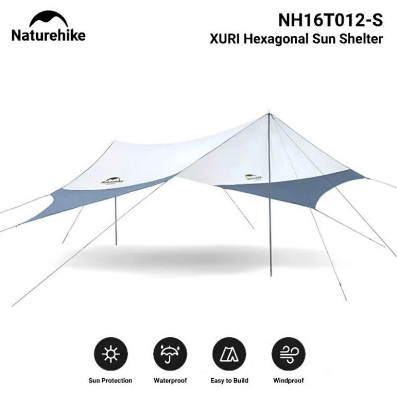FLYSHEET HEXAGON NATUREHIKE NH16T013 NH16T012  HEXAGONAL SUN SHELTER CANOPY CAMPING GLAMPING HIKING 