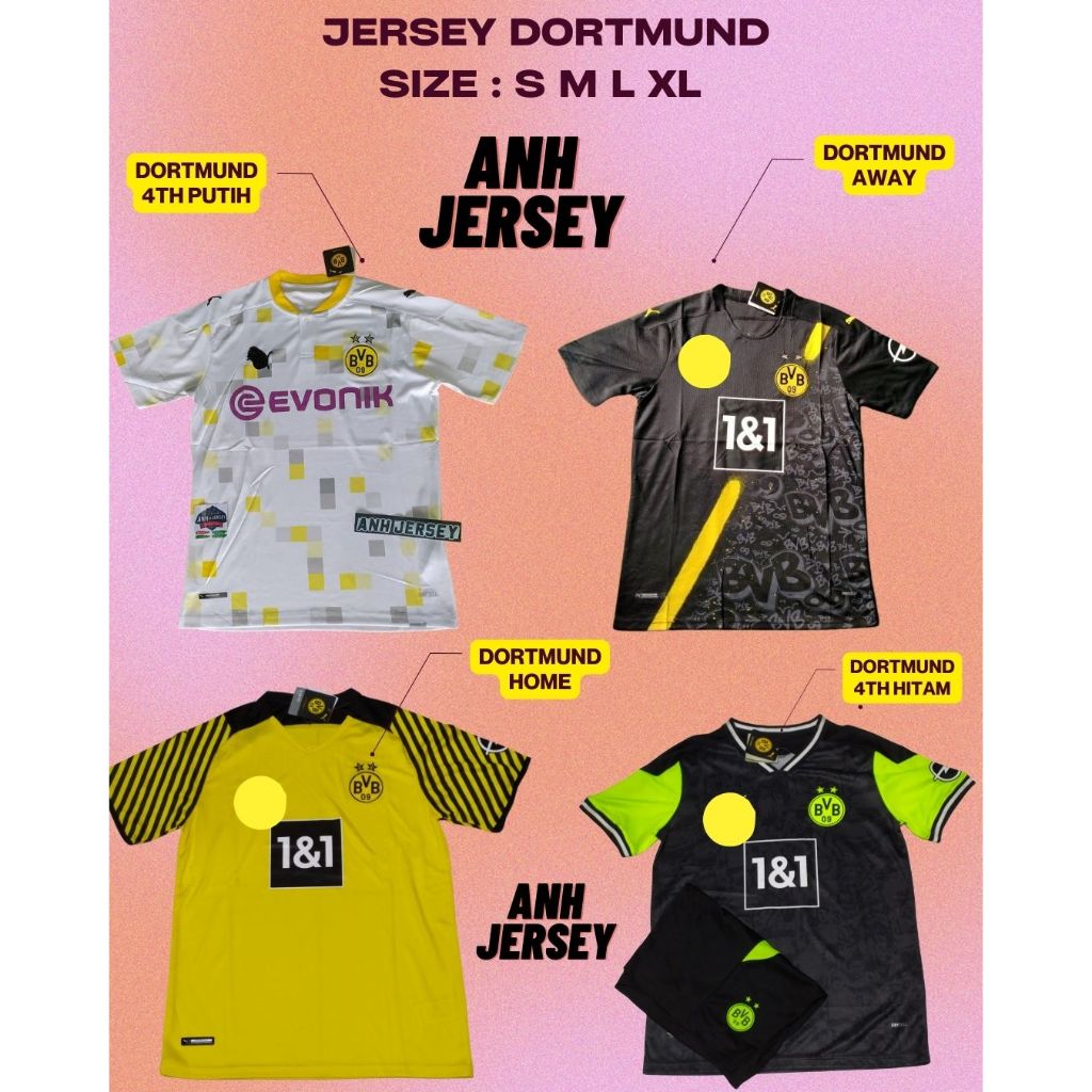 (JERSEY) BAJU BOLA (DORTMUND) AWAY HOME 4th 2020 2021 2022 2023 JERSEY LANGKA