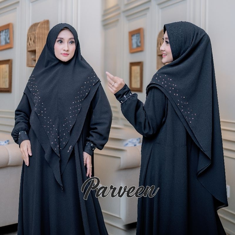 KHIMAR mewah CERUTY BABYDOLL | fashion syari PREMIUM 2 layer | khimar syari payet