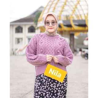 sweater rajut wanita/sweater rajut kekinian/Sweater Rajut Premium Poppy