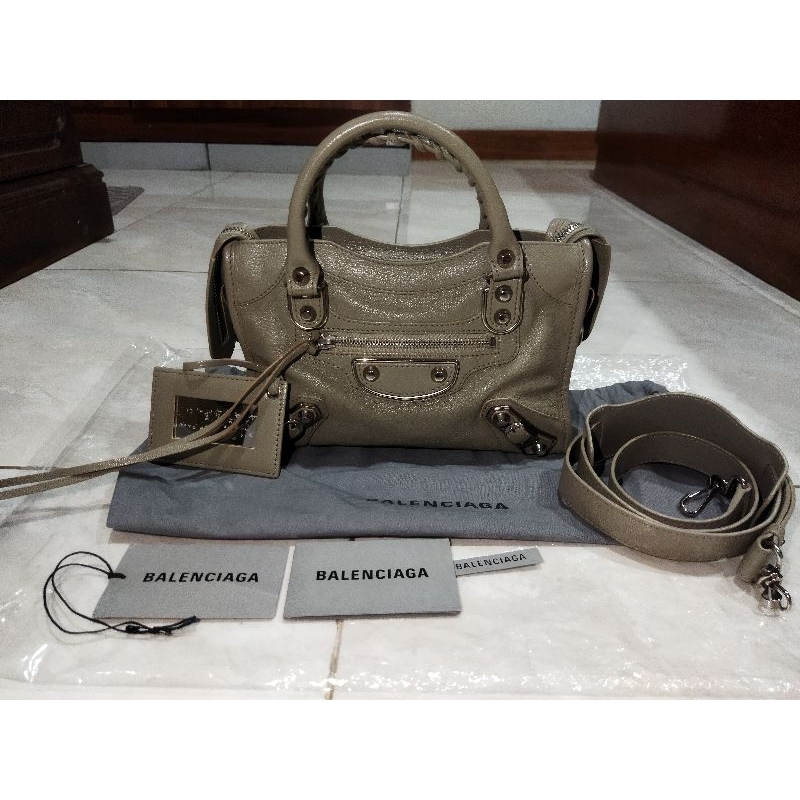 Balenciaga Mini City Edge Mink Grey + Multi Purpose Cleaner