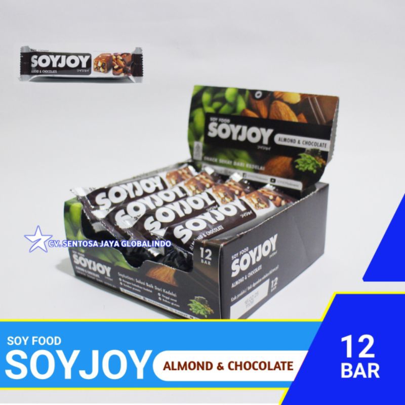 SOYJOY Almond & Chocolate 30g - (Harga 1 Box Isi 12 Bar)