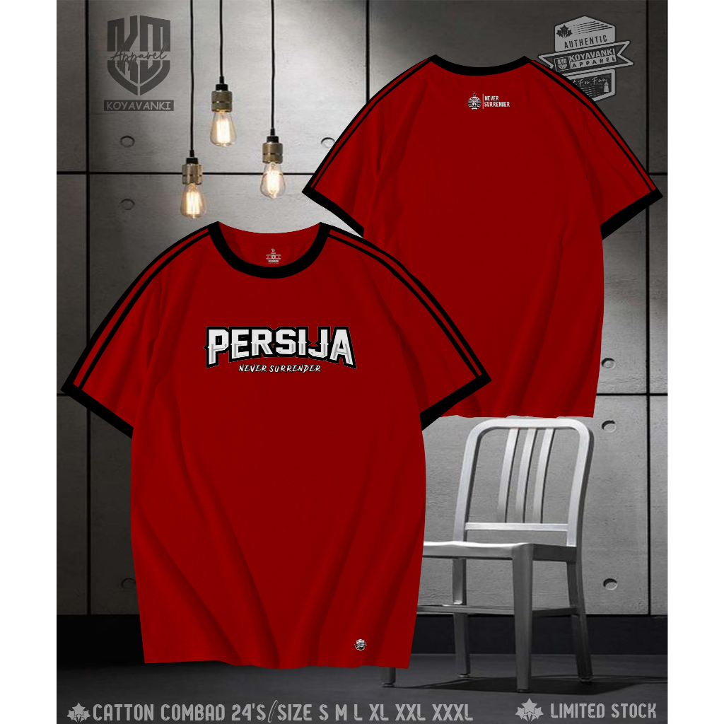 RINGER TEE PERSIJA FANS ,SUPORTER PERSIJA JAK MANIA