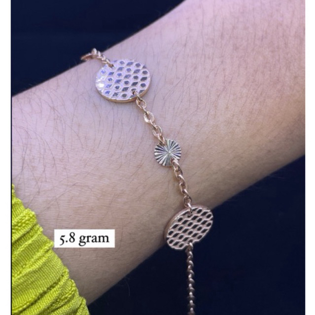 gelang bulat emas 750%/17k