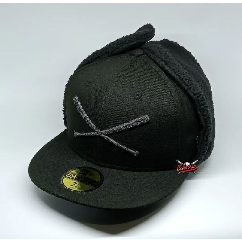 Topi Original New Era X Justfitteds 59Fifty Crossed Bats Dog Ear (Hidden Jack)
