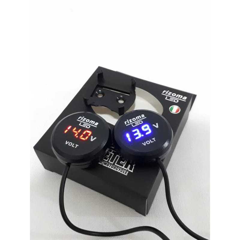 Voltmeter Motor Digital Bulat Waterproof Rizoma Universal Semua Motor