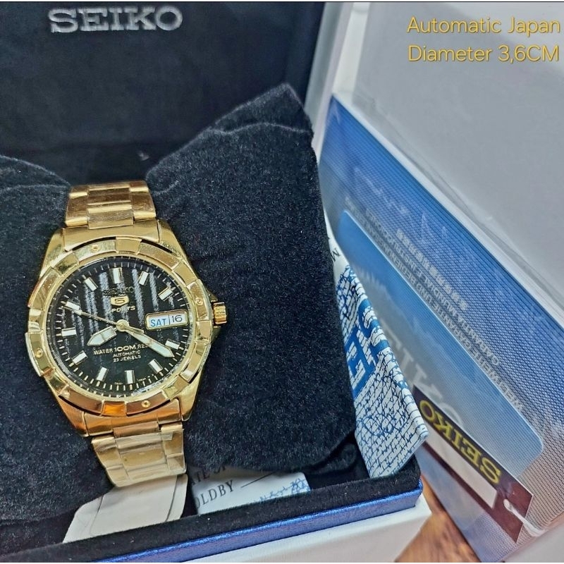 Jam Tangan Seiko 5 Automatic Tanpa Baterai Unisex (Pria/Wanita) FullSet