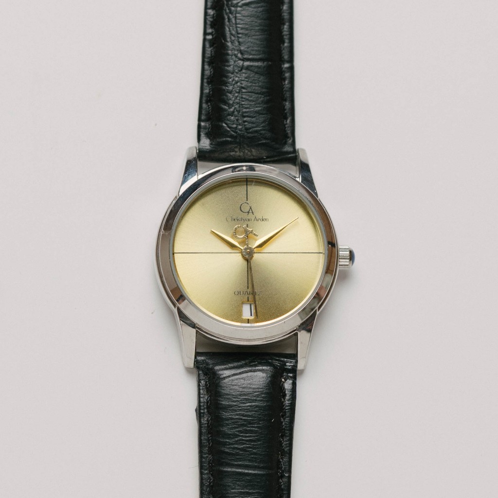 Jam Tangan Kulit Wanita Christyan Arden Ares CA3110 ATW Edition - Gold Dial Black Strap - Pesta gaji