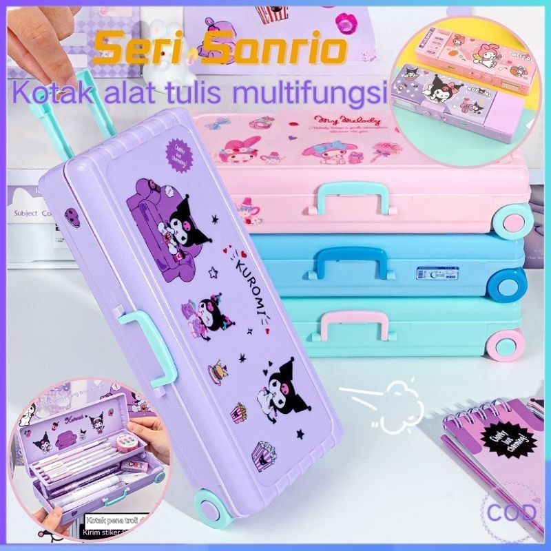 

【COD】DIY Kartun Troli Kotak Alat Tulis Sanrio Seri Anime Waterproof Kasus Pensil Lucu Kuromi Pensil Kapasitas Besar Kotak Penyimpanan