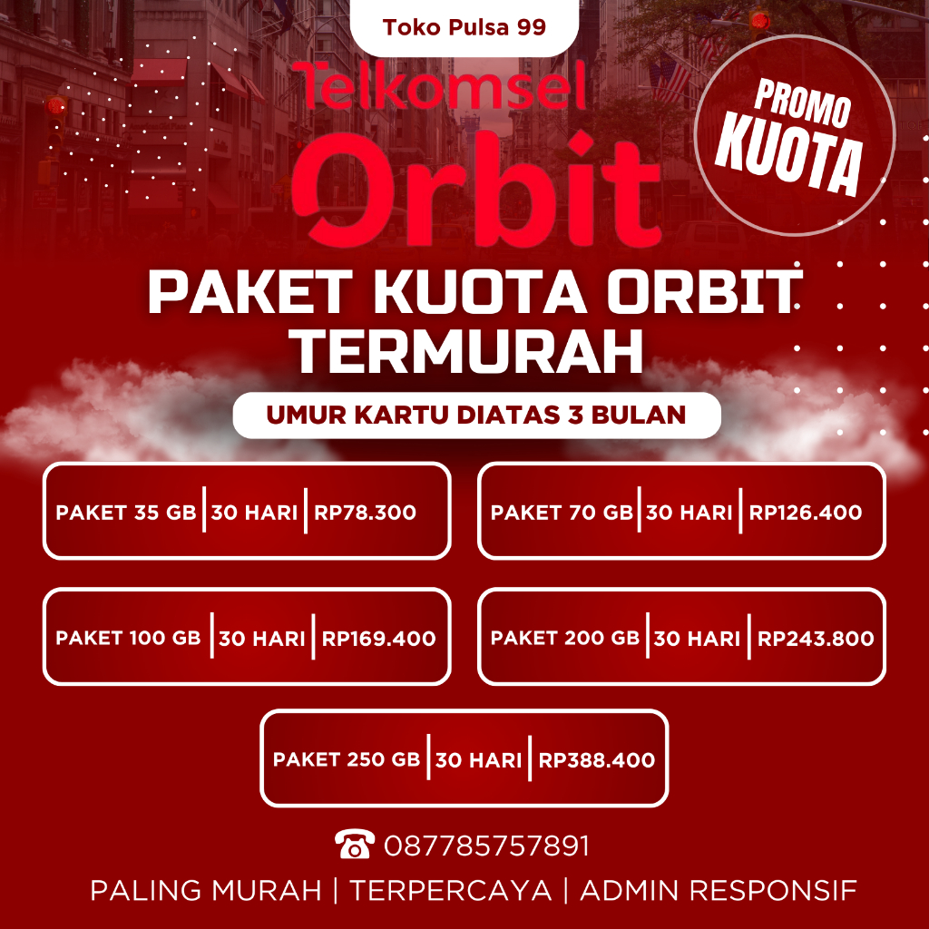 PAKET DATA ORBIT | TELKOMSEL ORBIT | PAKET ORBIT TERMURAH | KUOTA ORBIT