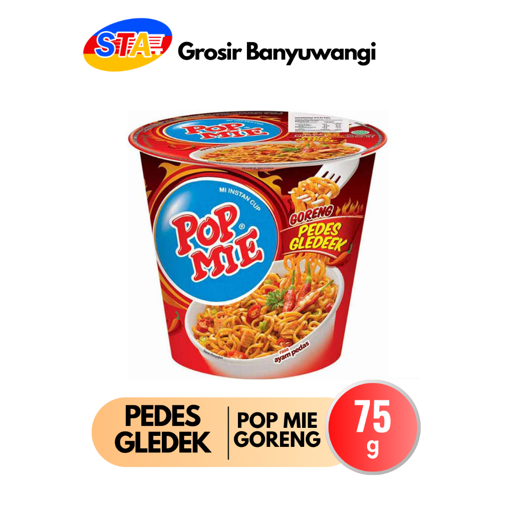 

[JATIM] Pop Mie Gledek Ayam Pedas 75 g Pack | Mie Goreng