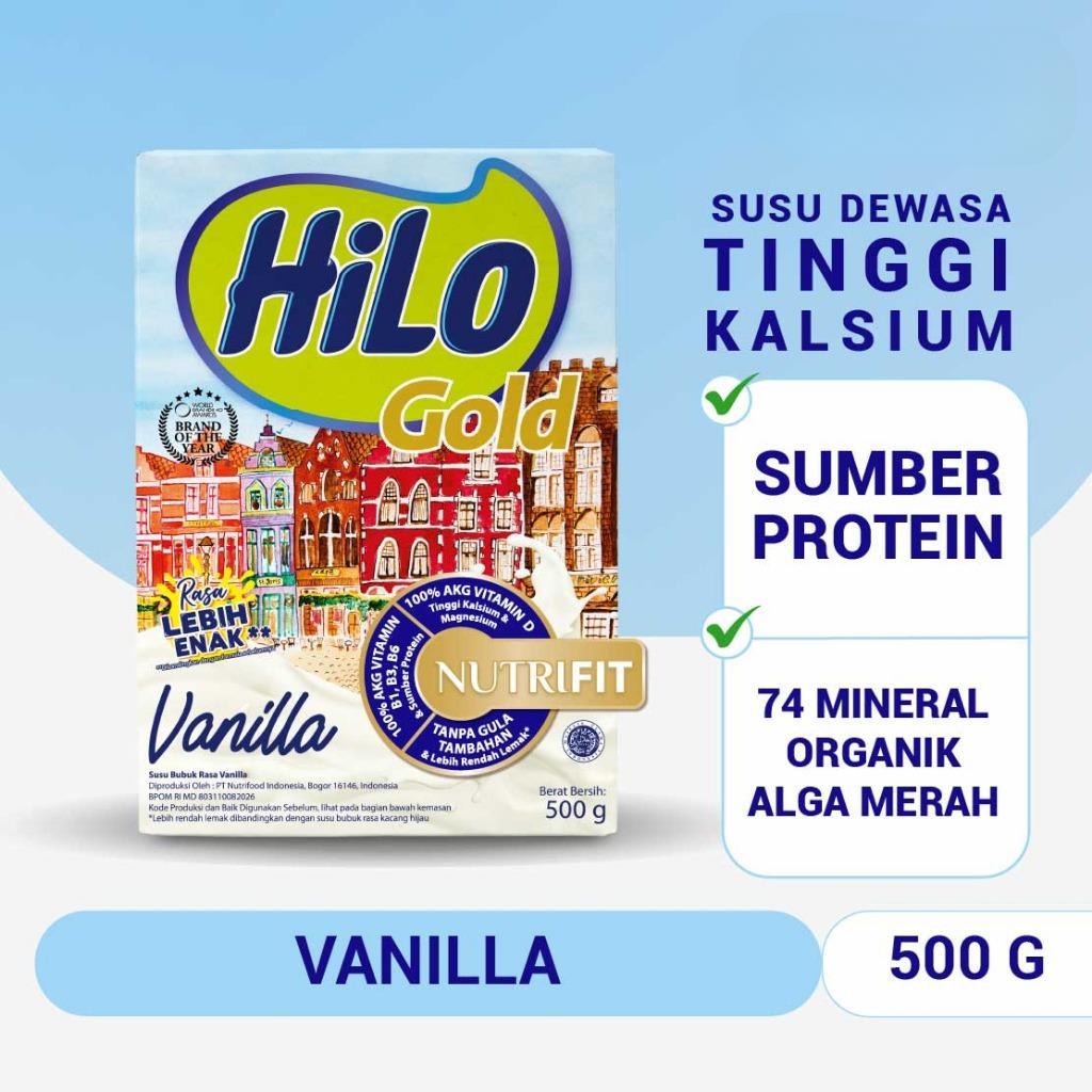 

[500 Gram] Hilo Gold Vanilla / Chocolate / Original 500 gr - Susu Tinggi Kalsium Rendah Lemak