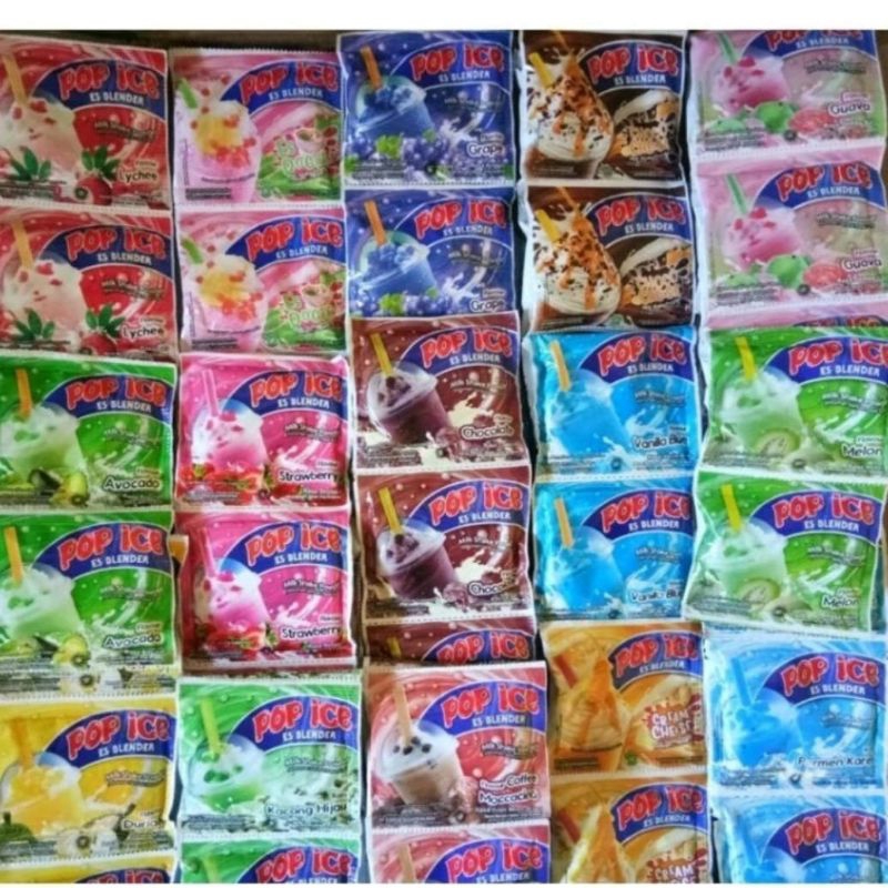 

Pop ice rencengan /minuman serbuk