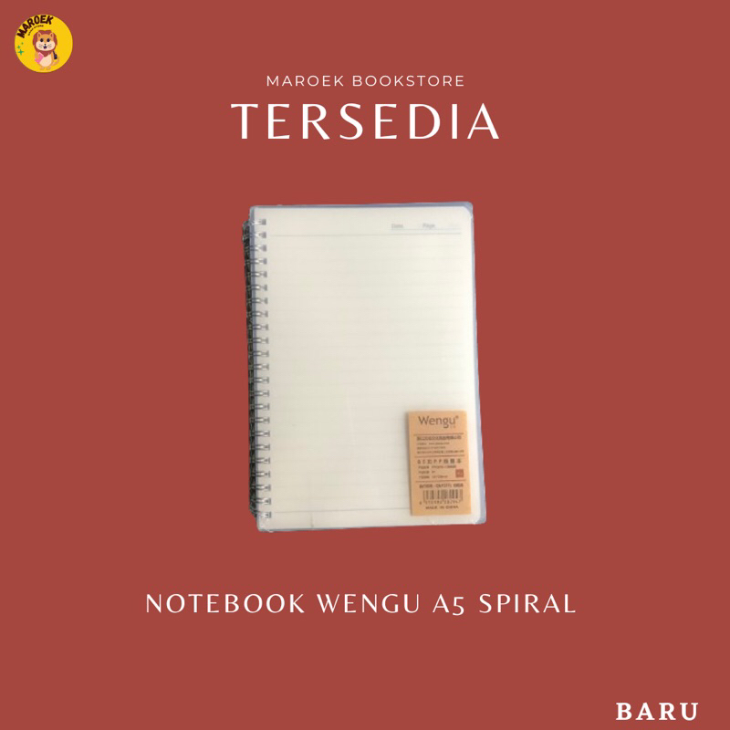 

Wengu Binder A5 Notebook A5 Spiral Buku Catatan Spiral A5 Cover Transparan