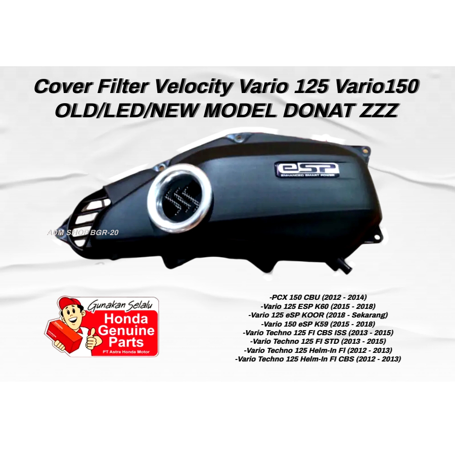 Cover Filter Velocity Vario 125 Vario150 OLD/LED/NEW MODEL DONAT ZZZ