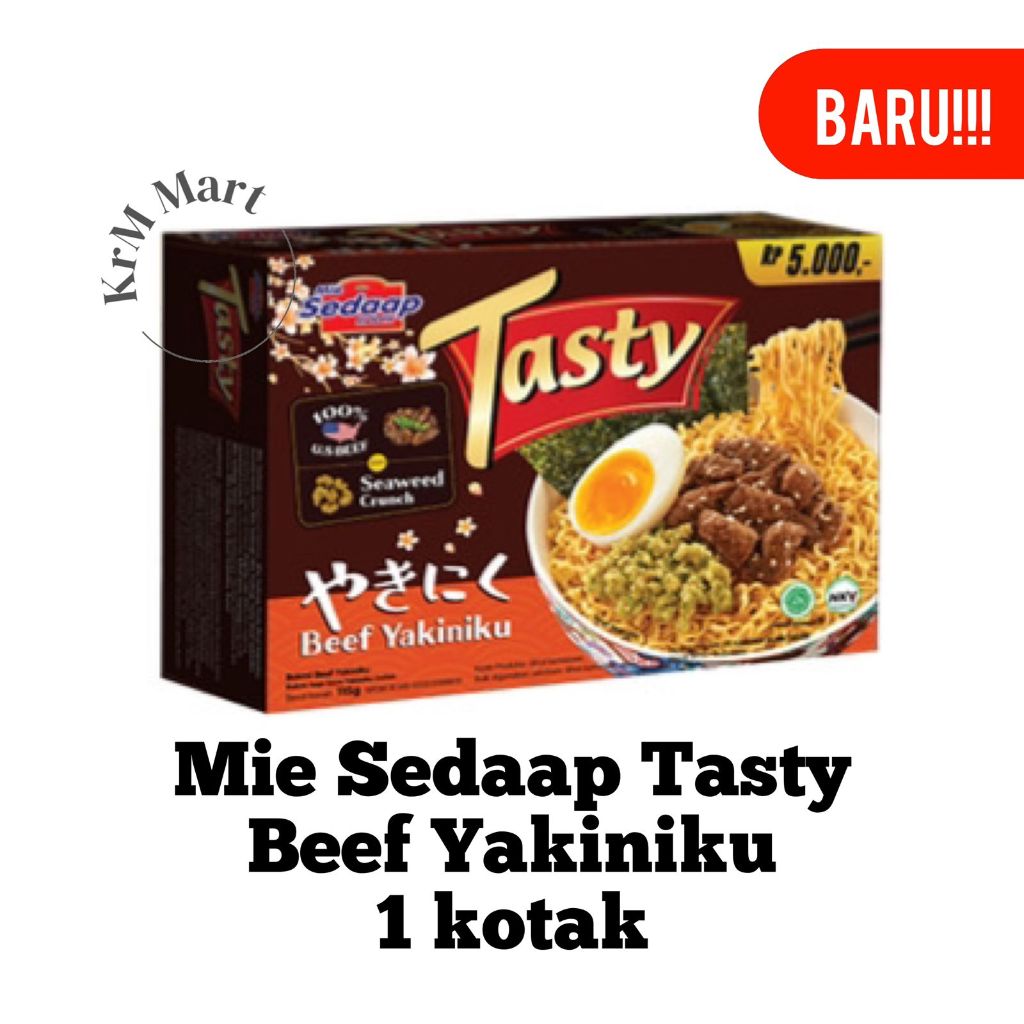 

Tasty Mie Sedaap Beef Yakiniku 1 kotak mi instan sedap