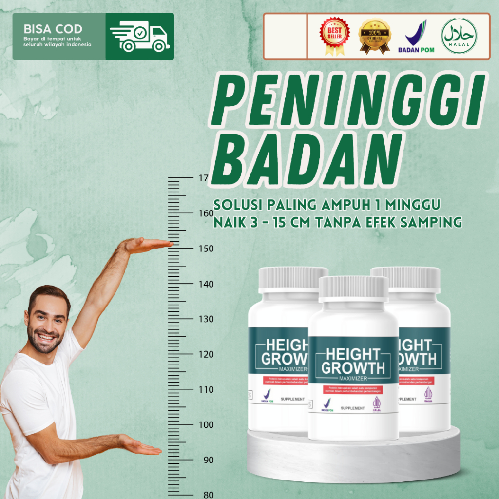 H-GROWTH Peninggi Badan BPOM Original Terlaris -suplemen penambah tinggi badan-peninggi badan