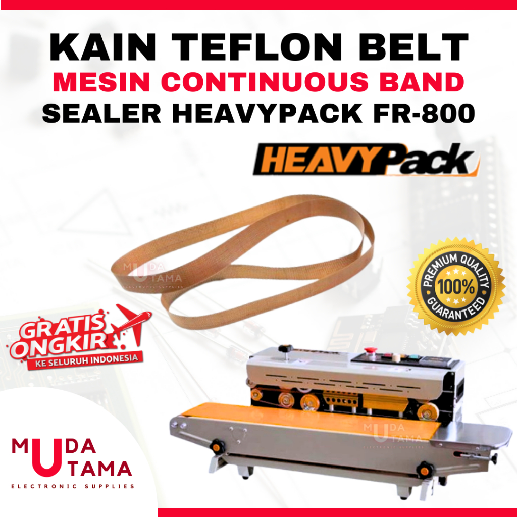 KAIN TEFLON MESIN SEALER HEAVYPACK FRB800 - SEALING BELT HEAVYPACK FRB-800  - TEFLON BELT SEALER HEA