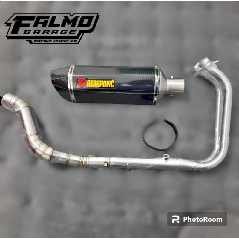 Silincer Knalpot Racing AKRAPOVIC CARBON fullsysteem pnP Ninja250 - R25 - Z25 - Mt25 - Cbr250rr - Er