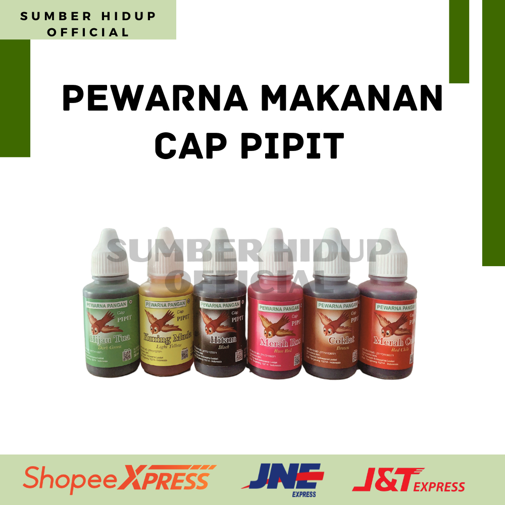 PEWARNA MAKANAN CAP PIPIT - WARNA LENGKAP READY STOCK