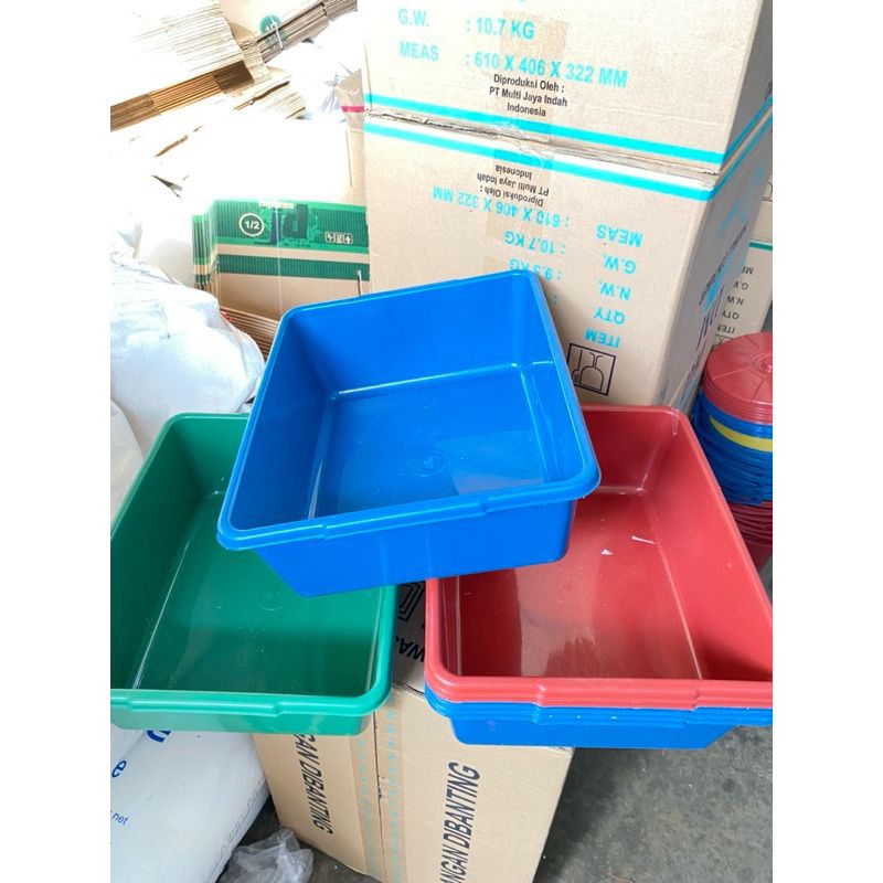 Bak Persegi Panjang Super / BAK TAHU - Baskom / Ember Plastik / Bak Pasir Kucing / Bak Hidroponi