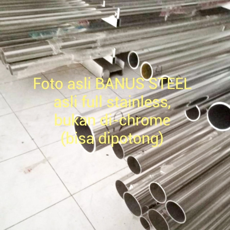 Pipa Pipa 2" inch / 50,8 mm stainless tebal 1,2 mm kilap mirror ornamen