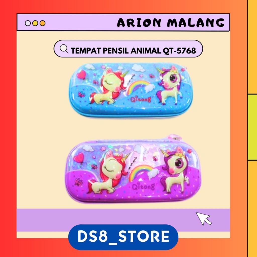 

KOTAK PENSIL/TEMPAT PENSIL/PENCIL CASE ANIMAL QT-5768