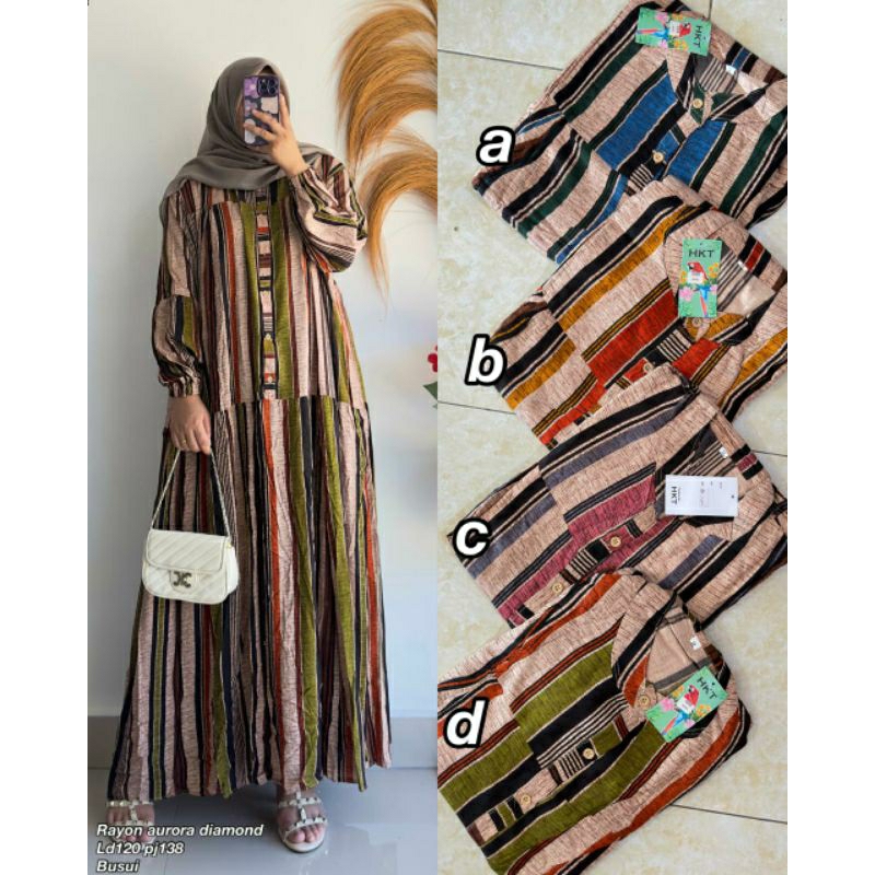 Gamis Rayon Salur aurora diamond 2886