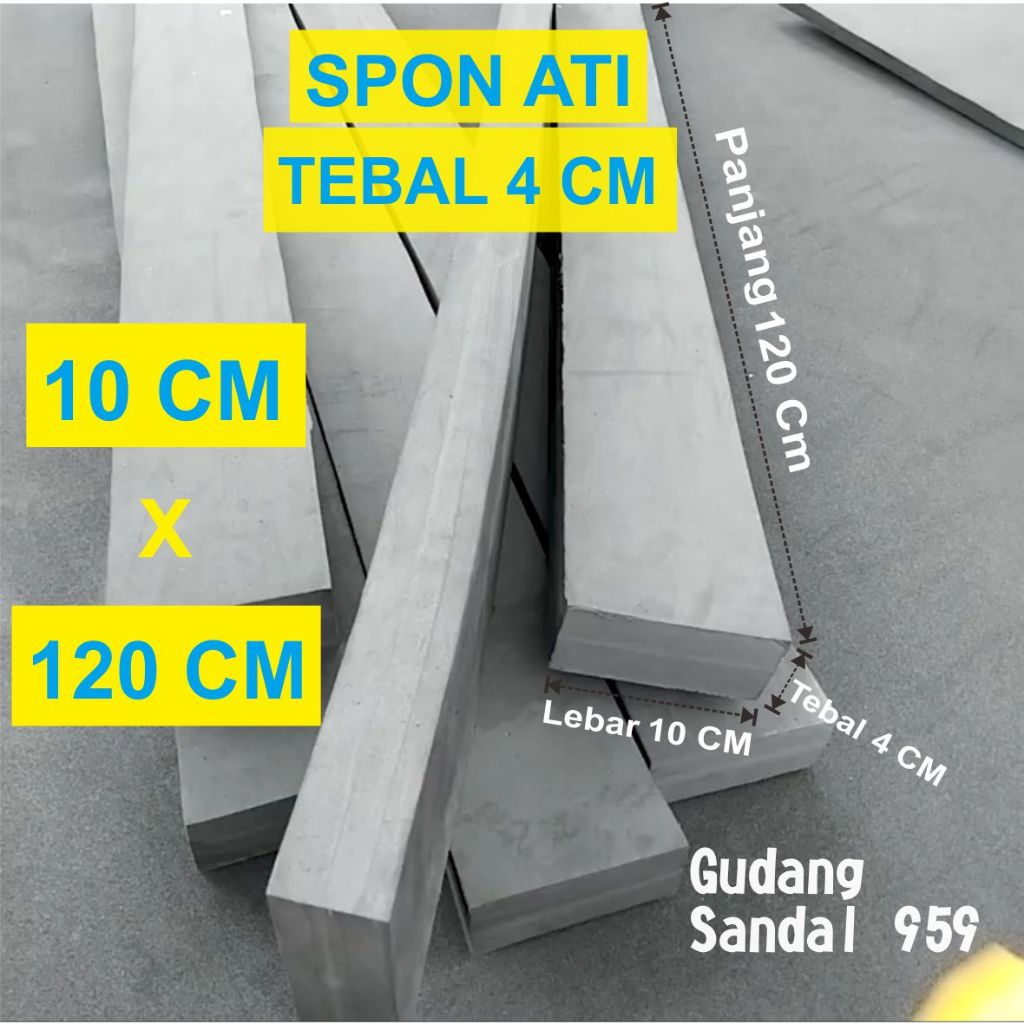 SPON ATI / BUSA ATI / SPON EVA TEBAL 4 CM HITAM UKURAN 10 X 120 CM