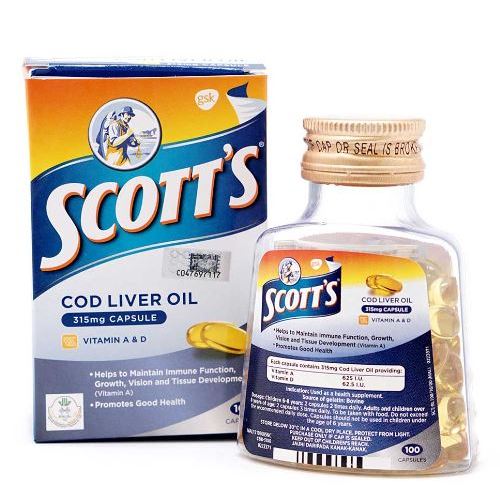 SCOTT'S Cod Liver Oil 500 Capsules (SINGAPORE)