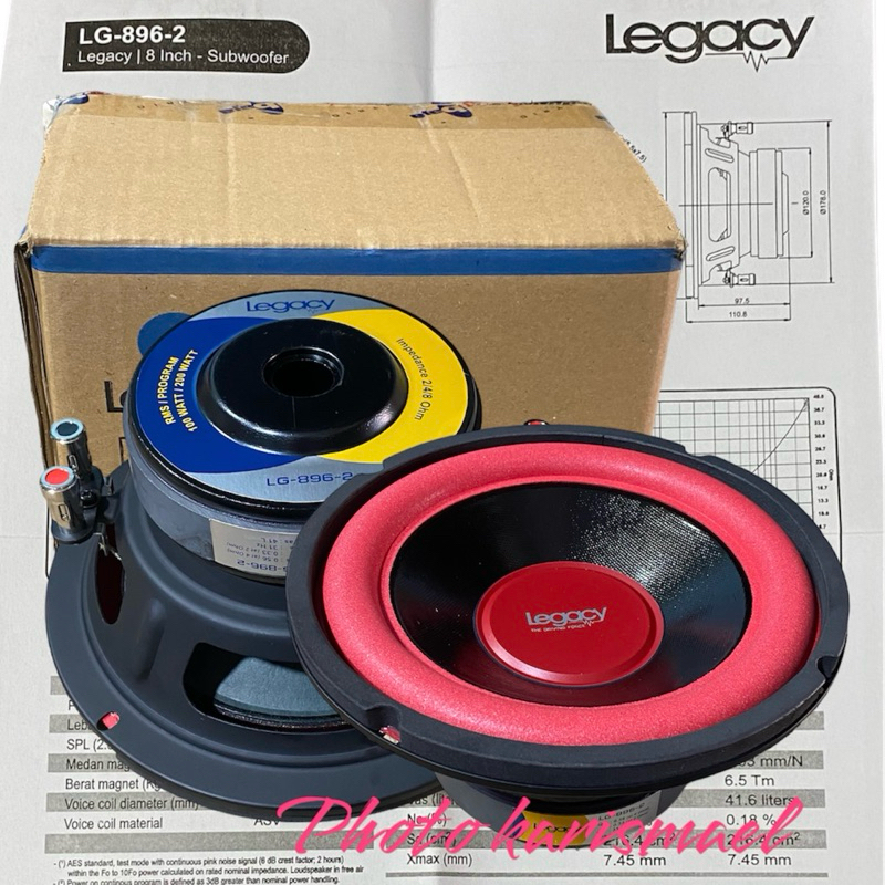 Speaker subwofer 8 Inch Legacy LG 896-2