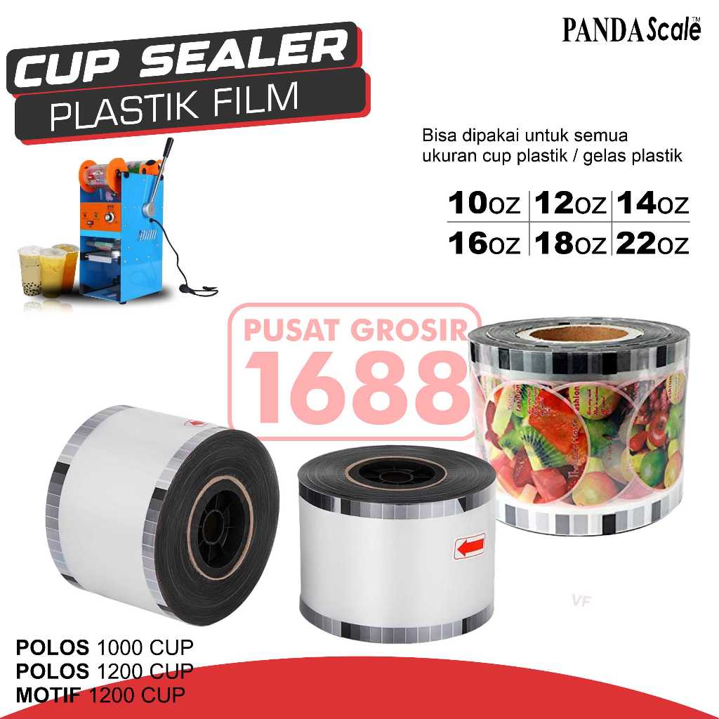 Plastik Roll LID CUP SEALER Pres Minuman 1000 1200 CUP，cup sealer isi 1200