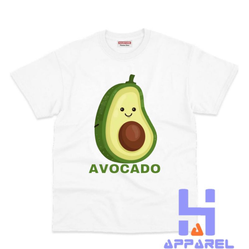 BAJU ANAK KAOS ANAK MOTIF BUAH ALPUKAT AVOCADO FRUIT