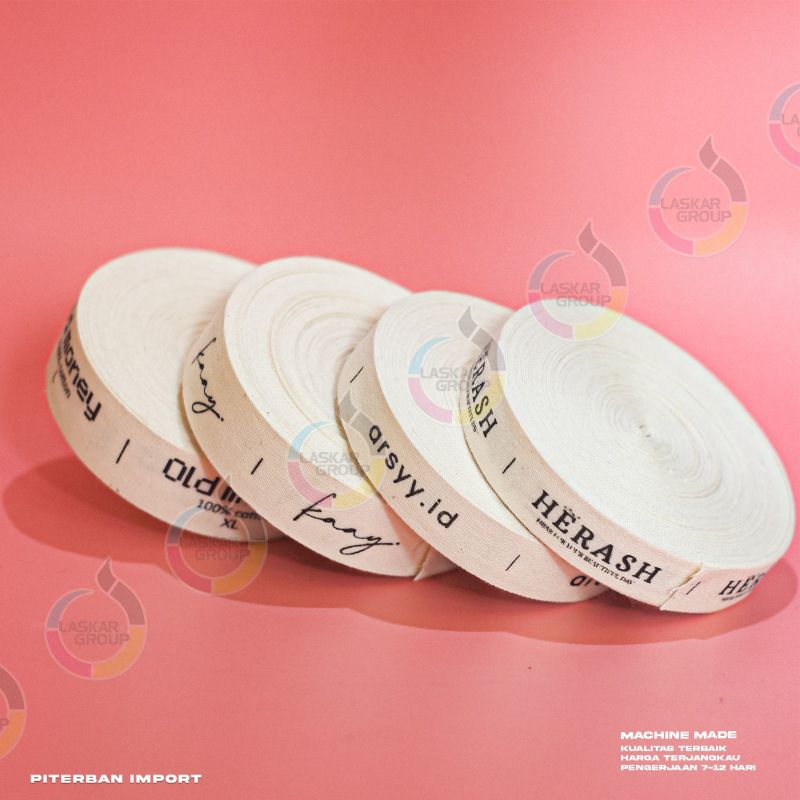 

label cotton import,label murah 15 meter