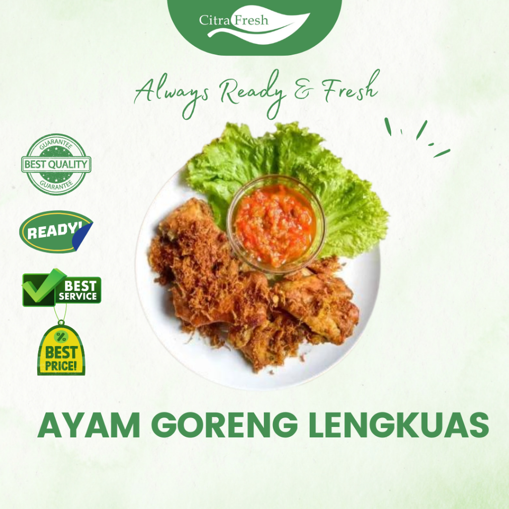 

CITRA FRESH - Ayam Goreng Lengkuas Frozen 1 Ekor - Selau Ready dan Fresh