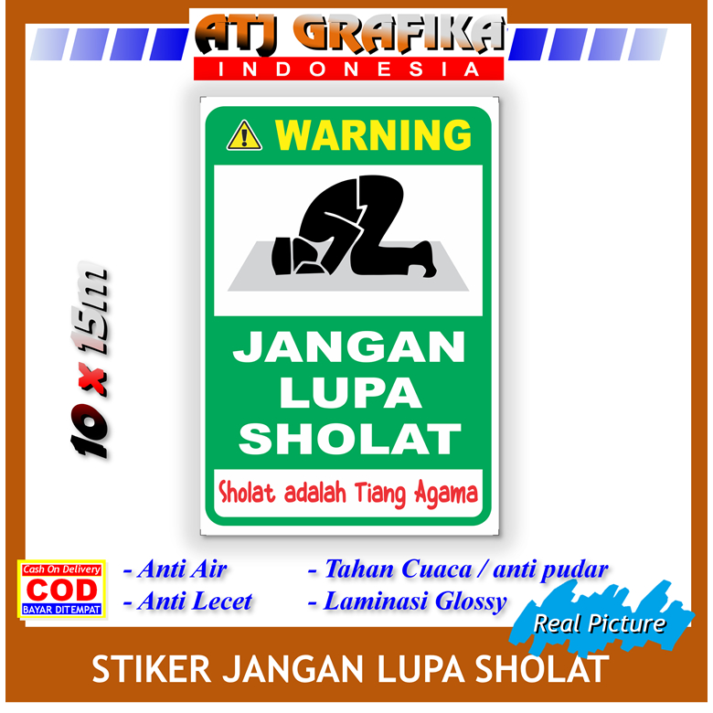 

Stiker jangan lupa sholat tulisan pesan pengingat ibadah sticker islam muslim