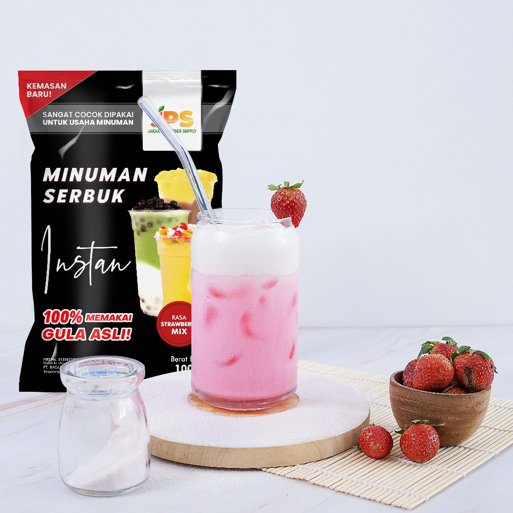 

bubuk minuman strawberry mix
