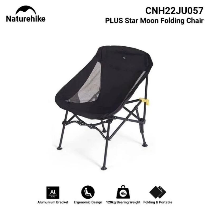 KURSI LIPAT TIPE 46  NATUREHIKE CNH22JU057 PORTABLE CHAIR 600D FOLDING CHAIR LIGHTWIEIGHT CAMPING GL