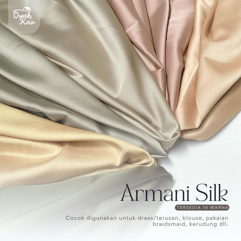 KAIN SATIN SILK PREMIUM MENGKILAP BRIDESMAID (Grade A, Stretch, Adem dan Mewah)