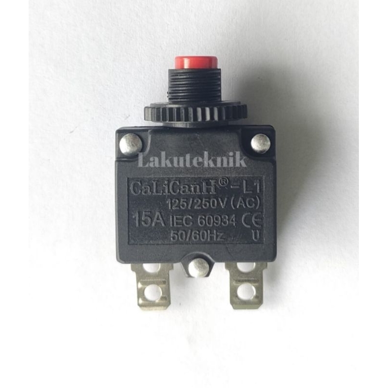 Overload Protector (15 Ampere) Circuit Breaker Stop Button 15 Ampere