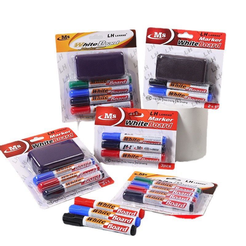 

KEDAIBUTIK (PPT01) Spidol Whiteboard Marker Set 2/ 4 FREE PENGHAPUS Papan Tulis Murah