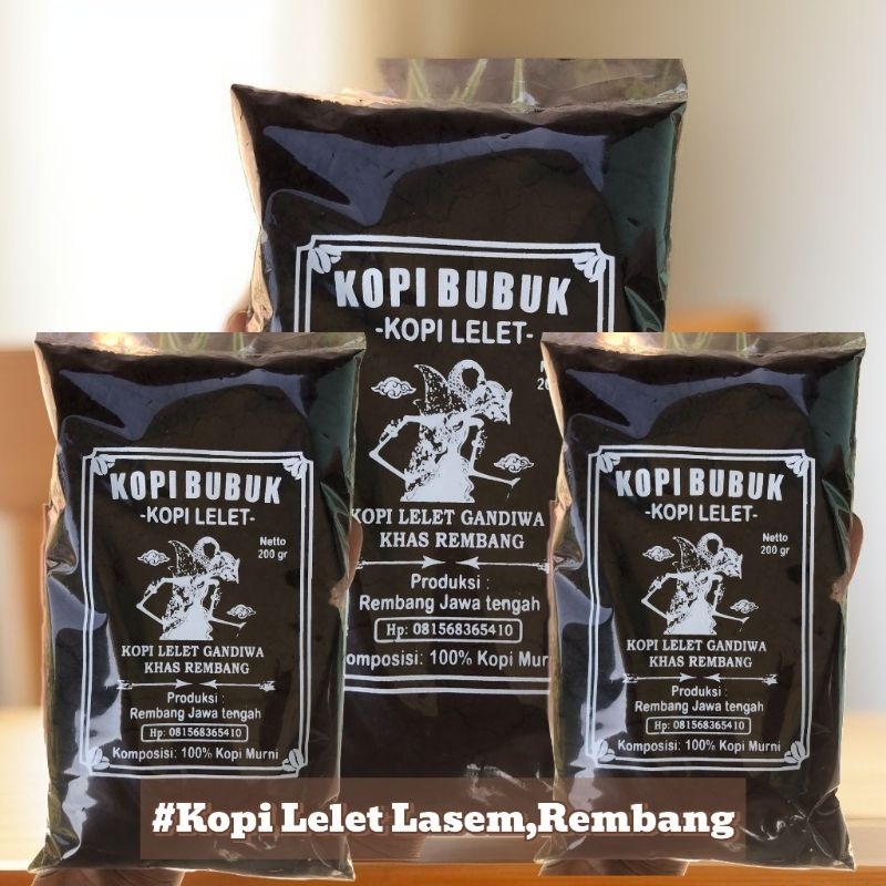 

Kopi lelet HITAM Robusta khas Lasem Rembang 200g/250g/kopi lelet bubuk asli Lasem Rembang 200g