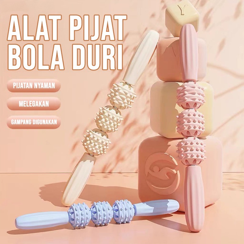 Alat Pijat Tongkat Pijat Massage Ball Roller Alat Pijat Manual Betis Kaki Bola Duri Alat Pijat Rumah