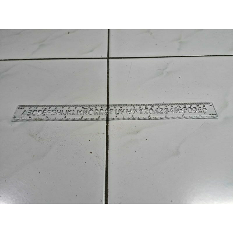 

MISTAR PLASTIK 30CM SABLON HURUF ABJAD ANGKA