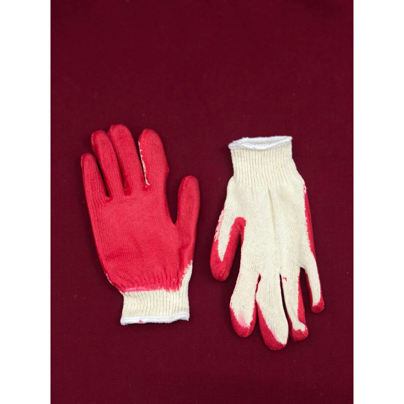 sarung tangan katun karet latex kombinasi pendek WIPRO anti slip