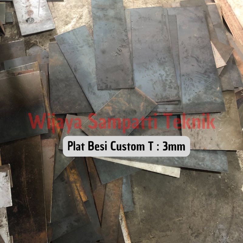 Plat Besi Custom - 3 mm - plat hitam potongan
